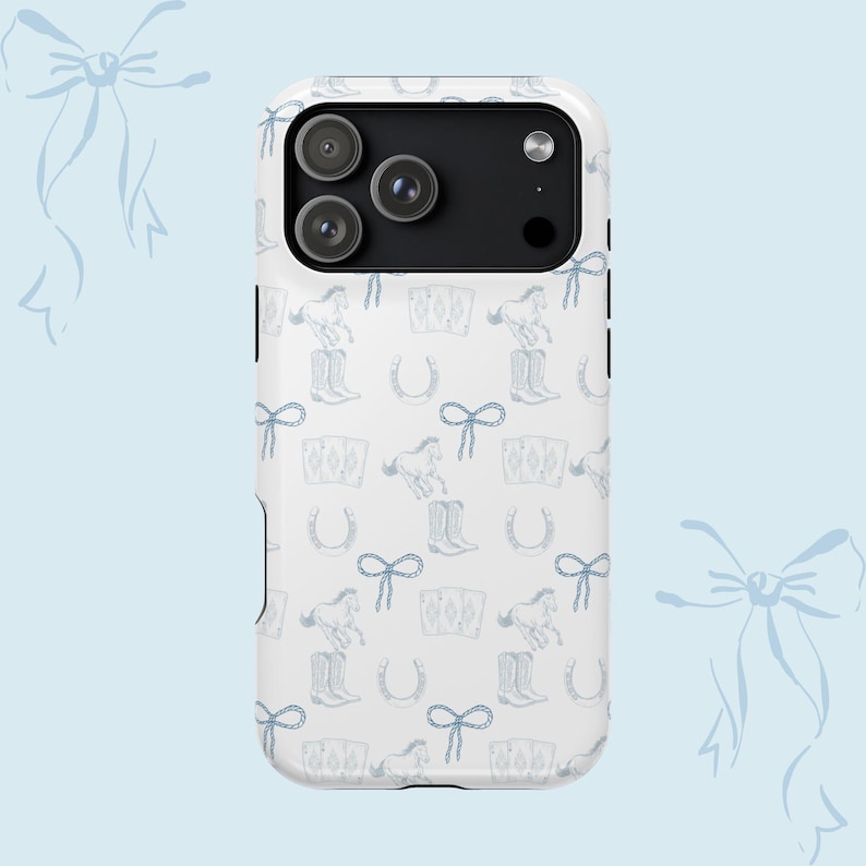 Western Mag Safe Phone Cases, Country Phone Case, Farmhouse Decor, Gift for Equestrians, Unique Cowgirl Style, Durable Phone Protection image 1