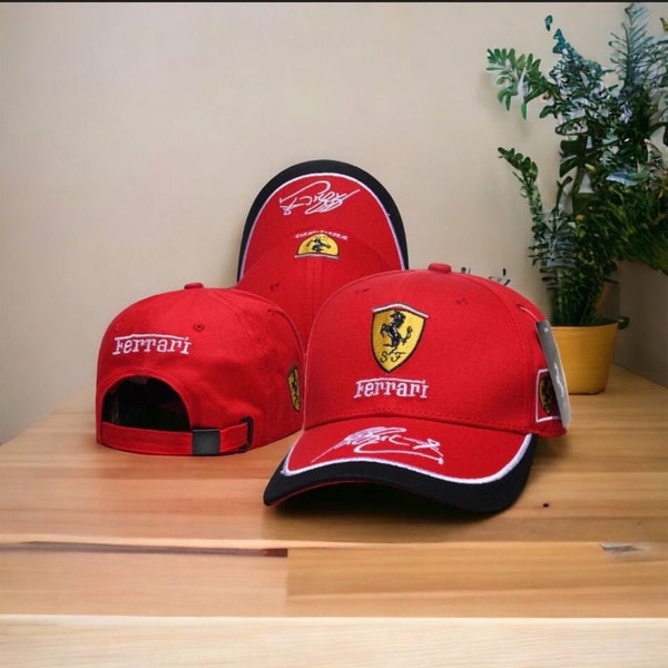 Casquette Ferrari homme Casquette de soleil rouge Ferrari pour femme Casquette F1 Headwear Cadeau pour elle Cadeau pour lui Casquette de marque Racing pour petit ami pour petite amie