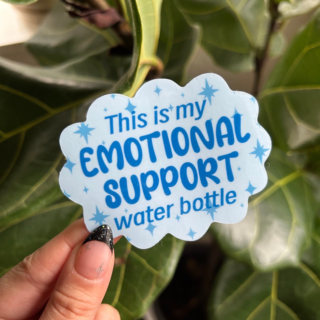 This is My Emotional Support Water Bottle Sticker - Etsy