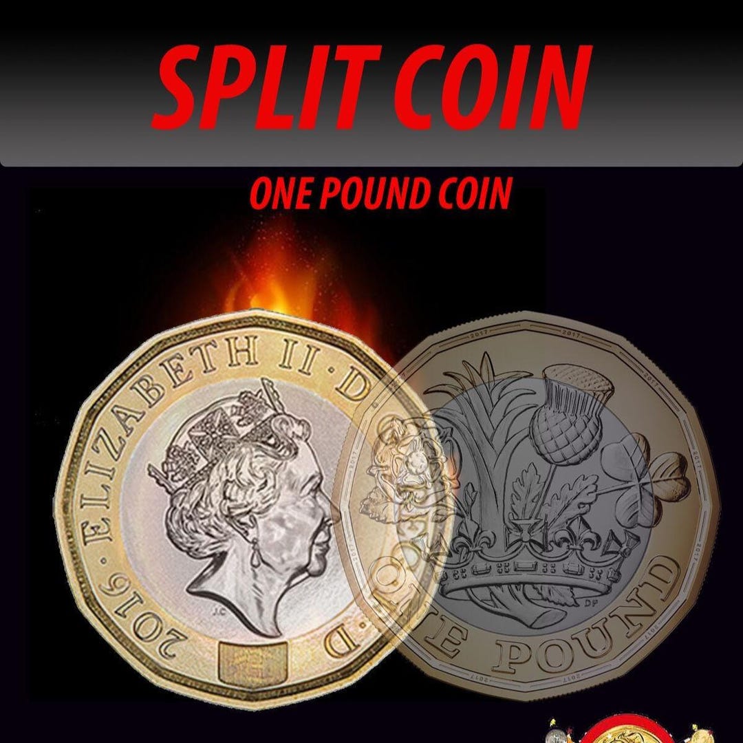 クロースアップコインマジックトリック - スプリットコイン - コインスルーバッグトリック - バッグ4ライフ - クローンコイントリック -  1ポンドバージョン - Etsy 日本