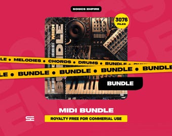 Paquete MIDI para productores musicales: Acordes, melodías, batería, bajo, descarga digital multigénero.