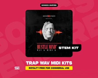 Paquete de ritmos Dark Trap – "Hustle Mindset" Bucles WAV y MIDI (Descarga digital)