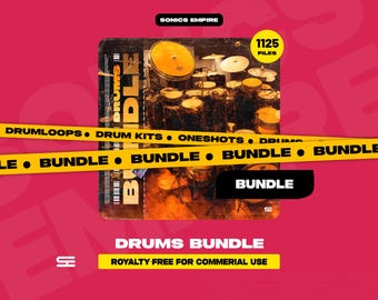 Paquete de batería para productores: 1125 bucles de batería de trap afro drill y one shots