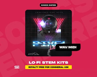 Paquete de muestra futurista de baja fidelidad / Pixel Lo-Fi / Sonidos libres de regalías / Descarga digital