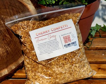 American "Cherry Confetti" | Natural Aromatic Sawdust | 1 Gallon Bag