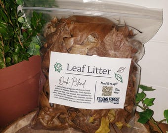 Organic Oak Leaf Litter - Sanitized Terrarium Bedding, 1 Gallon