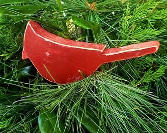 Wooden Cardinal Bird. Versatile Shelf Sitter/Floral Ornamental Pick