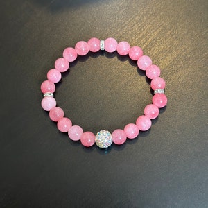 Natural Rhodochrosite Gemstone Bracelet