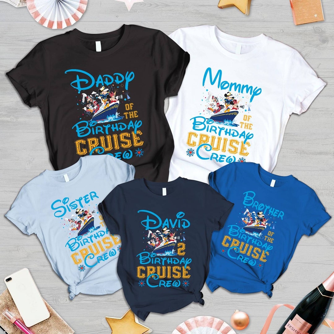 Personalized Mickey Family Birthday Cruise Crew Shirt Mickey and ...