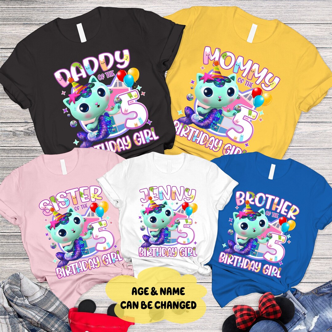 Custom Gabby's Dollhouse Birthday Shirts, Custom Gabby's Dollhouse