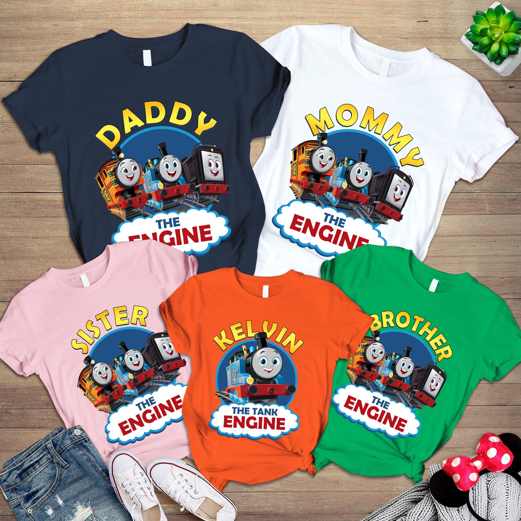 Custom Thomas and Friends Train Birthday Shirt Personalized