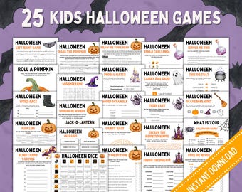Halloween Games, Halloween Party Games, Halloween Activities, Halloween Games for Kids, Halloween Printable, Halloween Activities Bundle