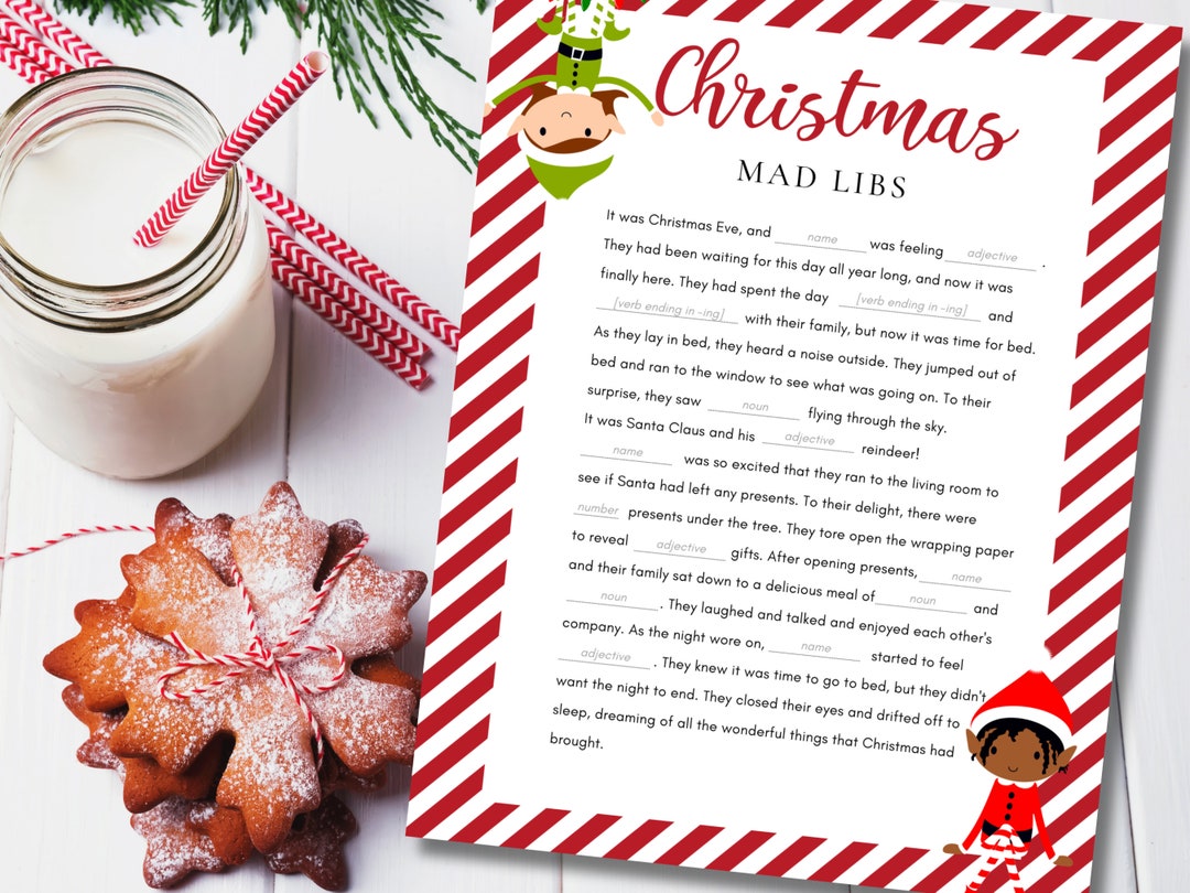 Christmas Mad Libs Printable Christmas Game Christmas Activity for Kids ...