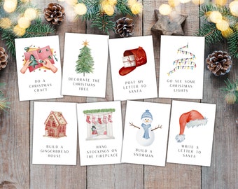 Christmas Nativity Advent Activity Cards for Kids – Printable Holiday Countdown, Fun Family or Classroom Activities, Digital Download