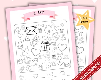Valentine's Day I Spy Game: Printable Activity (PDF)