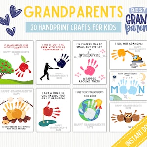 Grandparents Day Handprint Craft | Grandparents Day Craft | Grandparents Day Art | Grandparents Day Gift | Gift for Grandma Grandpa