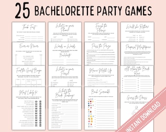 Jeux d'enterrement de vie de jeune fille modernes : 25 activités à imprimer (PDF)