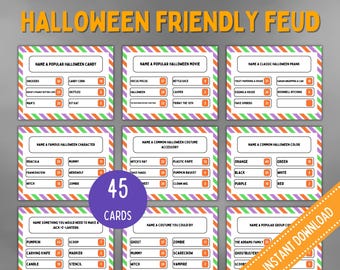 Querelle amicale d'Halloween Jeu | Jeu d'Halloween imprimable | Jeu Fête d'Halloween | Jeu Halloween Famille | Halloween Adultes Enfants Adolescents