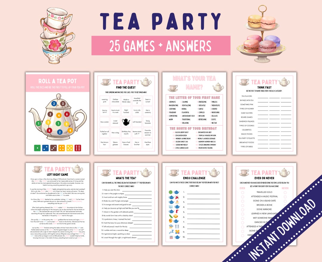 Tea Party Games | Tea Party Games Adults Kids Toddler | Tea Party