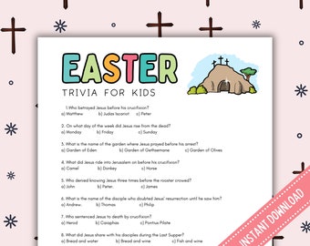 Easter Trivia Game for Kids: Christian Easter Story (Digital Download)