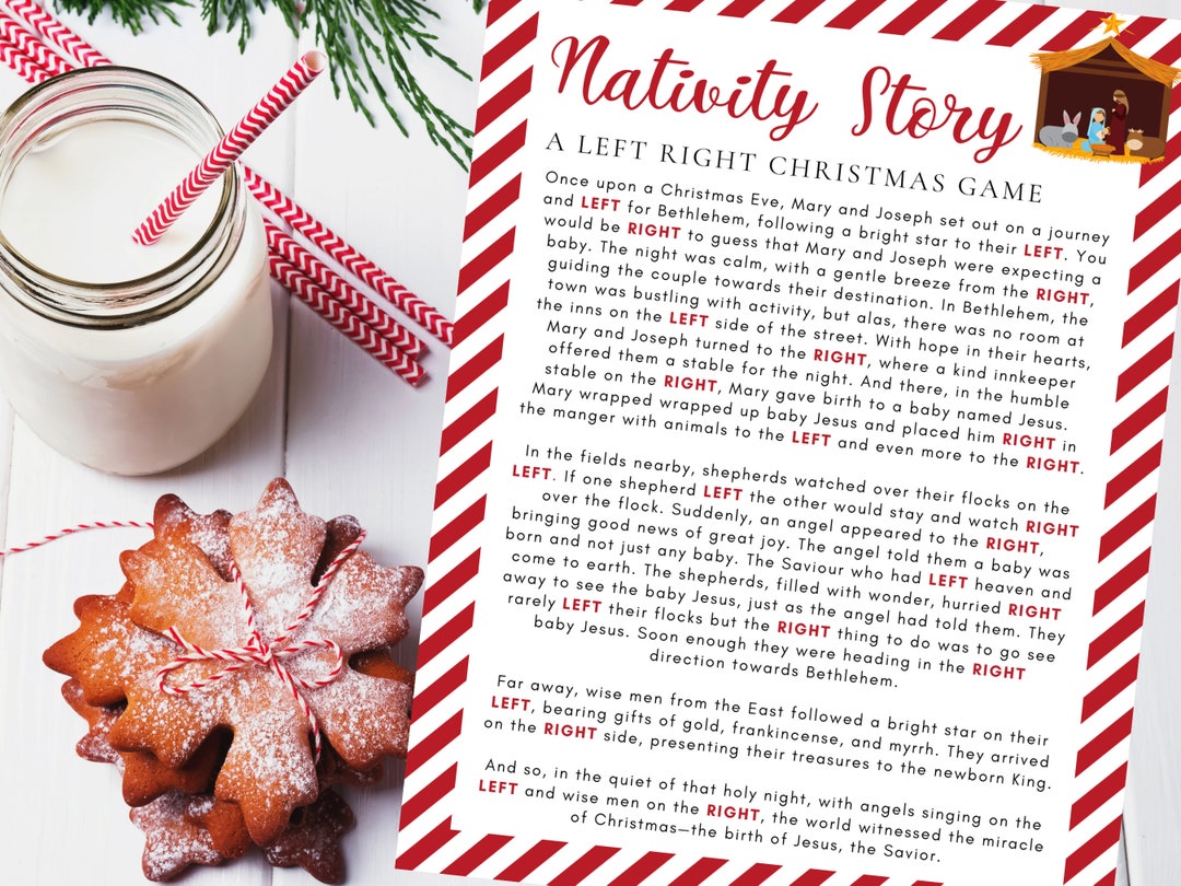 Left Right Nativity Story Left Right Christmas Game Left Right Nativity ...