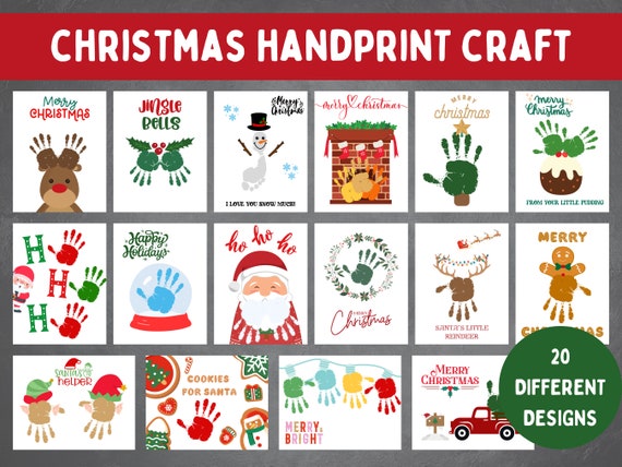 Christmas Handprint Craft Christmas Crafts for Kids Christmas Handprint Art  Christmas Preschool Craft Christmas Craft Printable 