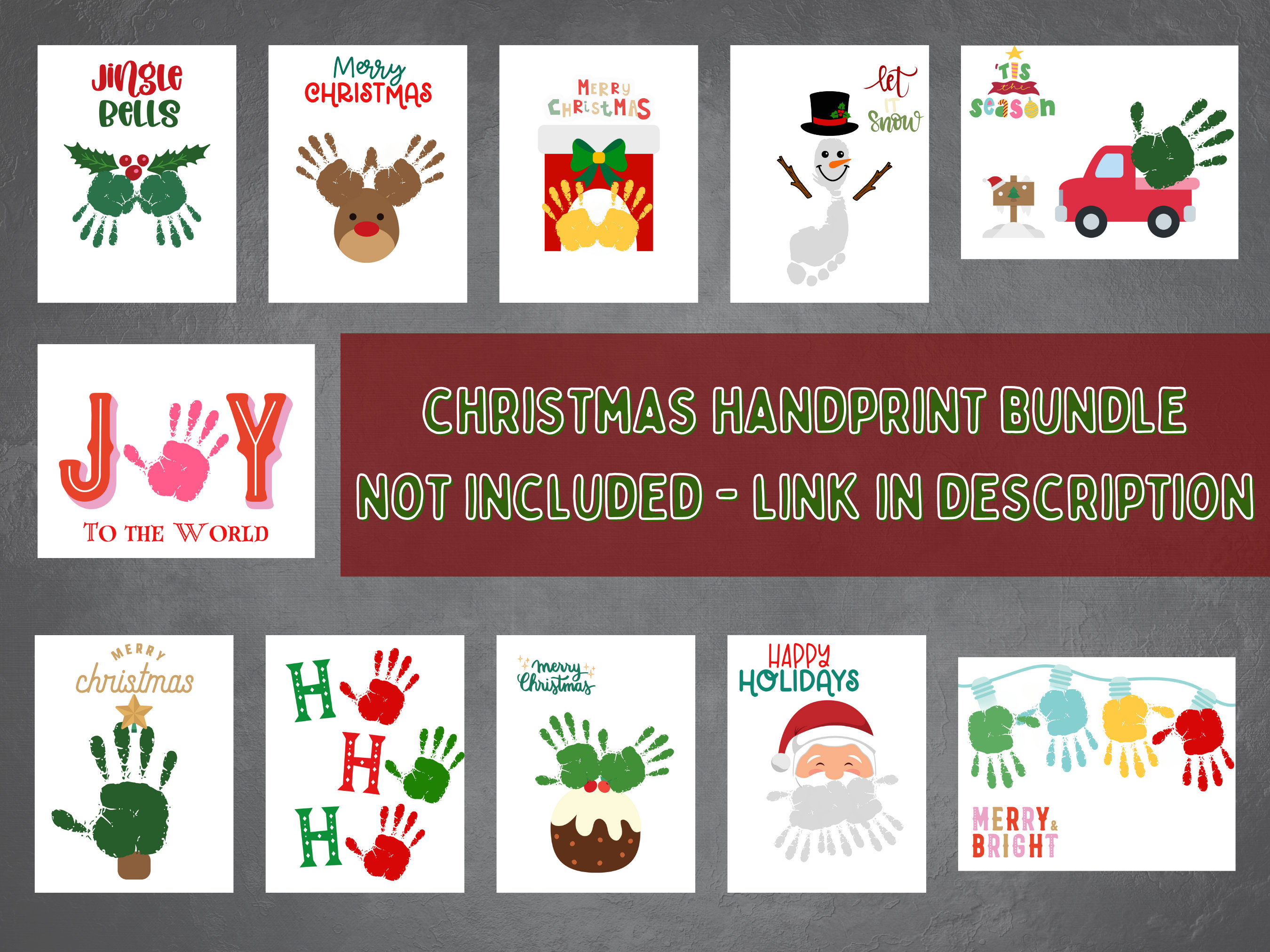 Diy Card Tree Handprint Art Merry Christmas Christmas Tree Handprint