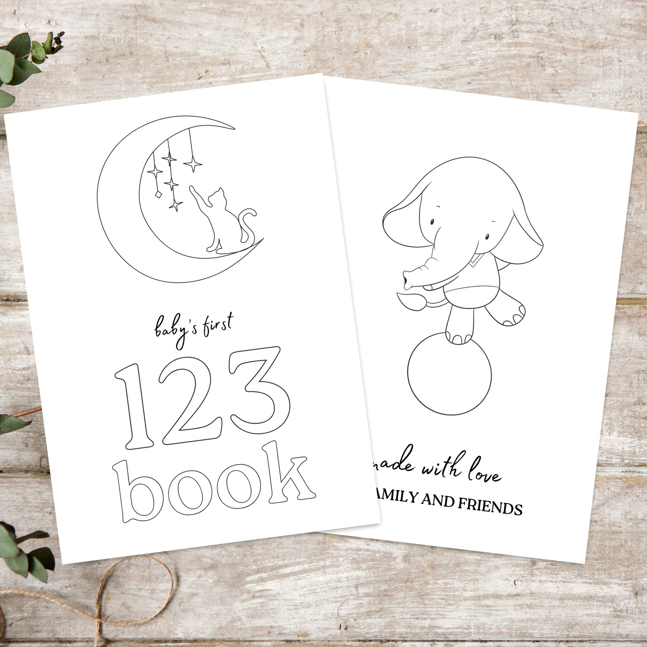 Baby's First Numbers Coloring Book: 1-10 Activity (digital Download) - Etsy
