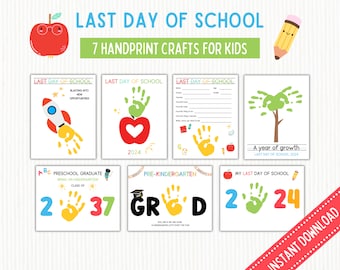 Preschool Graduation Handprint Craft: Last Day of School Keepsake (Digital Download)