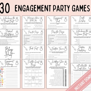 Engagement Party Games Bundle | Engagement Party Games | Proposal Party | Couples Party Games | Fiance Games | Engagement Printable Games