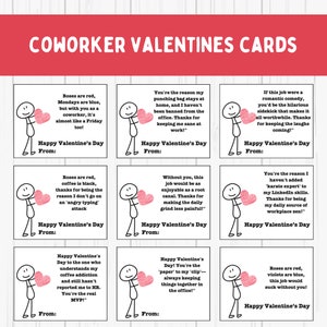 Cartes de Saint-Valentin drôles de collègue | Fête de la Saint-Valentin au bureau | Travail Saint-Valentin | Bureau Saint-Valentin | Pour les collègues | Pour les employés