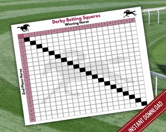 Juego Derby Party Betting Squares: Apuestas exactas de carreras de caballos (Descarga digital)