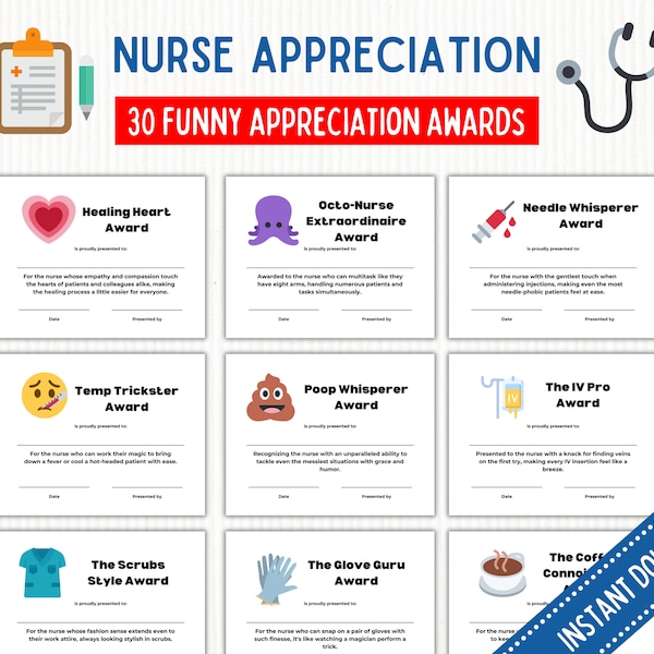 Nursing superlatives etsy