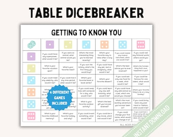 Juego de dados "Roll and Tell": Preguntas para romper el hielo (PDF)