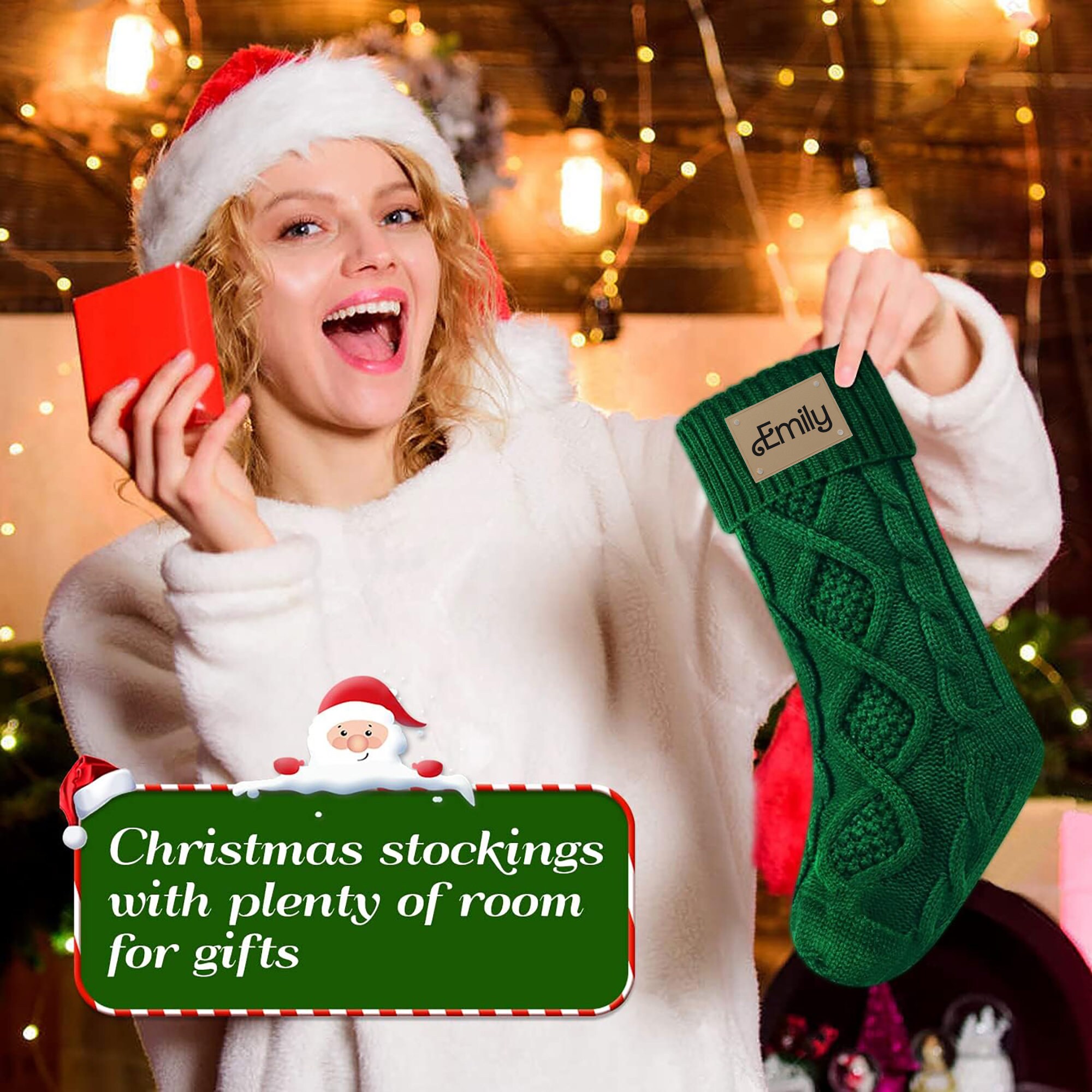 Personalized Christmas Stockings With Name2023 Family Leather Etsy
