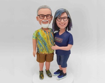 Custom Couple Bobbleheads, Personalized Wedding Gifts For Couple, Wedding Anniversary Gift For Couple, Unique Christmas Gifts For Couples