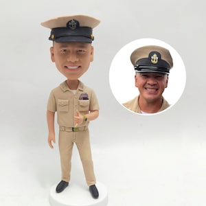 Custom Naval Officer Bobblehead, Custom Soldier Bobblehead, Custom Military Man Bobbleheads, Commander Bobblehead,Senior Official Bobblehead