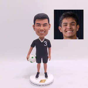 Custom Soccer Bobbleheads Soccer Player Figure, Holiday Gifts for Soccers Fans Him