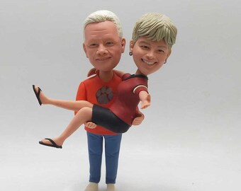 Custom 50th Anniversary Bobblehead, Personalized Gift for Parents, Unique Figurine Keepsake