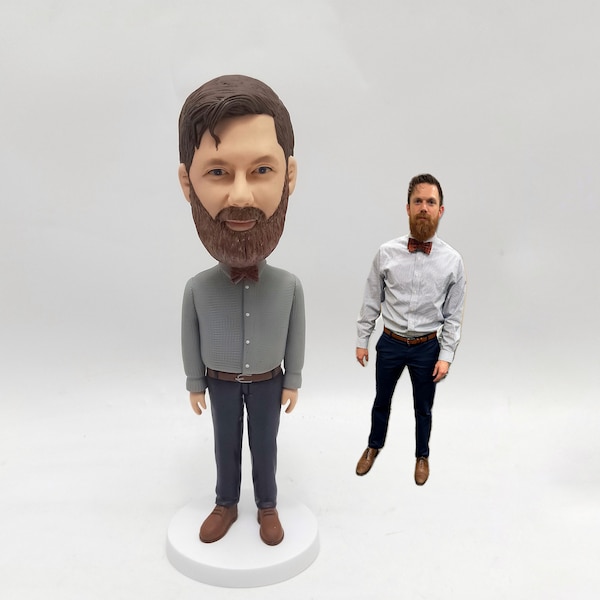 Personalized Gifts Custom Bobblehead – Personalized Handmade Sculpture Gift For Men, Boyfriends, Husbands, Bosses & More Office Boss Gift