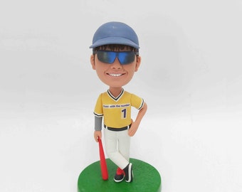 Bobbleheads de béisbol personalizados, lanzador de béisbol Bobblehead personalizado, receptor de béisbol Bobbleheads personalizado, decoración Bobblehead de jugadores personalizados