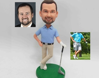 Custom Golf Bobblehead, Personalized Valentine's Day Gifts for Him,Custom Boss Gifts For Golf lovers, Gifts For Golfers Men,gift for husband