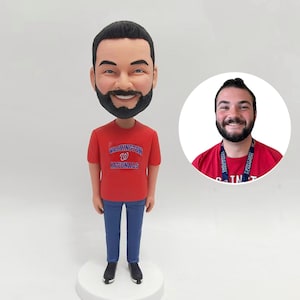 Benutzerdefinierte Bobbleheads, personalisierte romantische Geschenke für ihn, Bobble Head Geschenke für Ehemann, Vater, bestes Jahrestag, Weihnachtsgeschenke für ihn
