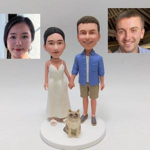 Cadeau d'anniversaire personnalisé pour couple, mariage, mariage, figurine chien