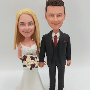Figurines personnalisées pour couple d'anniversaire, cadeau d'anniversaire à pompon, couple personnalisé, figurines de couples personnalisées pour mariage