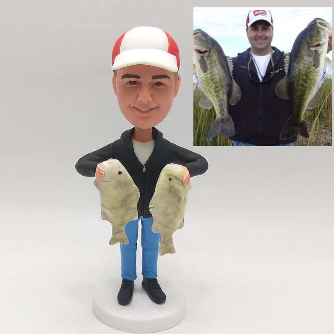 Outdoor Fishing Man Bobblehead - Angler Gift Dolls main image 1