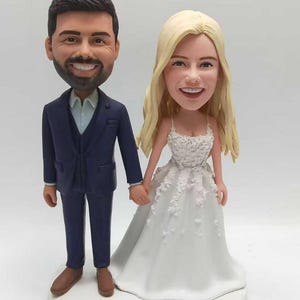 Benutzerdefinierte Hochzeit Bobblehead , personalisierte Hochzeit Bobblehead für Paar , Braut & Bräutigam Geschenk , kundenspezifische Kuchen Topper , lustige Braut Topper