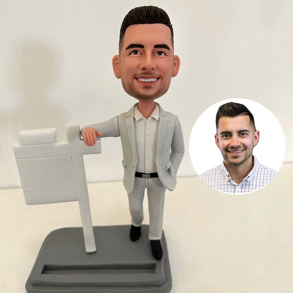 Female Realtor Bobblehead - Custom Real Estate Agent Gift main image 1