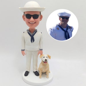 Custom navy Officer Bobbleheads Custom Navy Soldier Bobblehead navy Retirement bobblehead Custom Army Commander Bobblehead Pilot Bobblehead