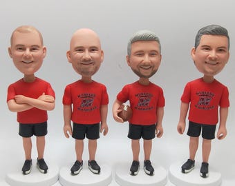 Figura personalizada de jugador de fútbol americano con cabeza oscilante. Regalo de Navidad para papá, esposo o amigos.